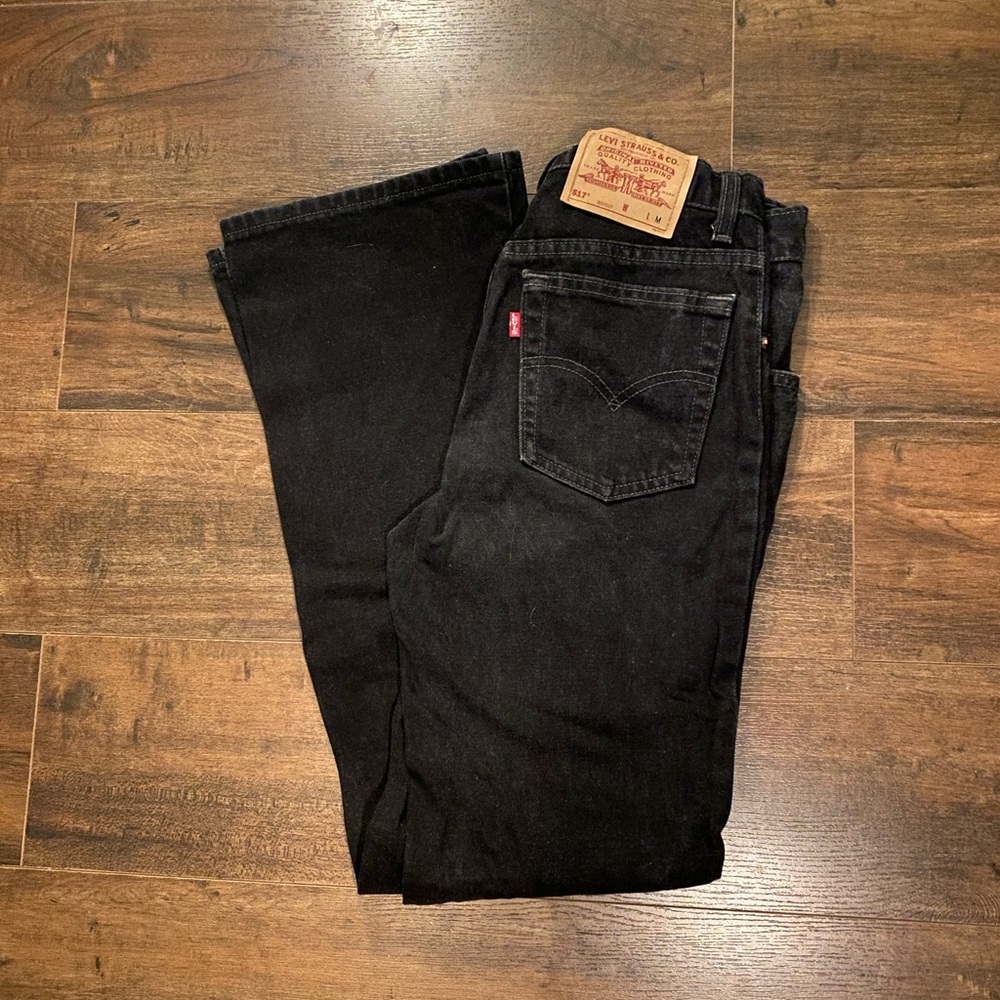 VTG 517 Bootcut Levis Black Jeans